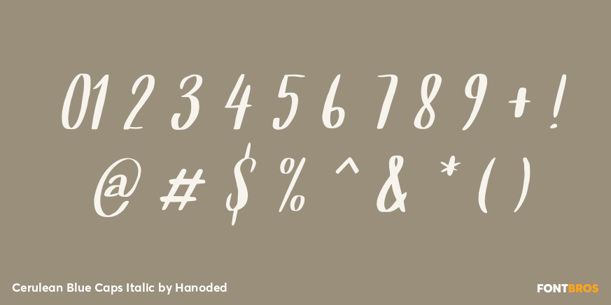 Cerulean Blue Caps Italic Font Poster #4