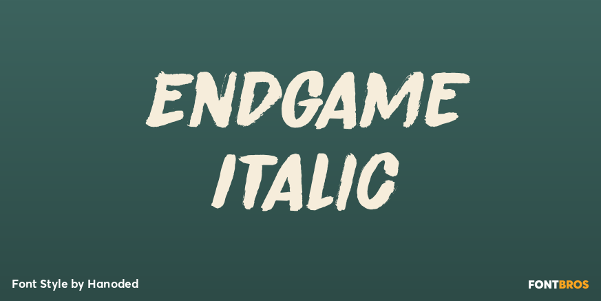 Endgame Italic Font Poster #1