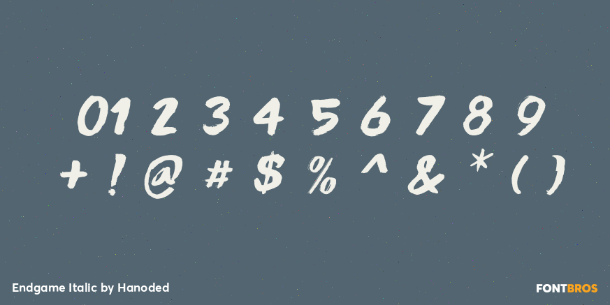 Endgame Italic Font Poster #1