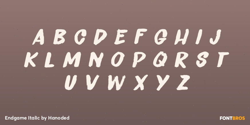 Endgame Italic Font Poster #1