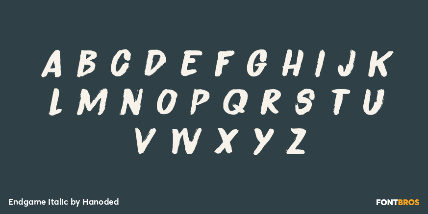 Endgame Italic Font Poster #1