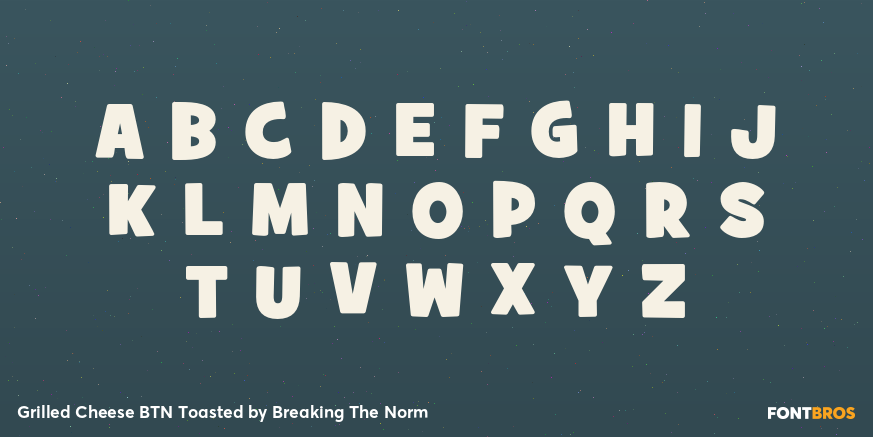 Grilled Cheese BTN Toasted Font Poster #2