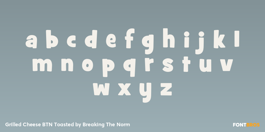 Grilled Cheese BTN Toasted Font Poster #3