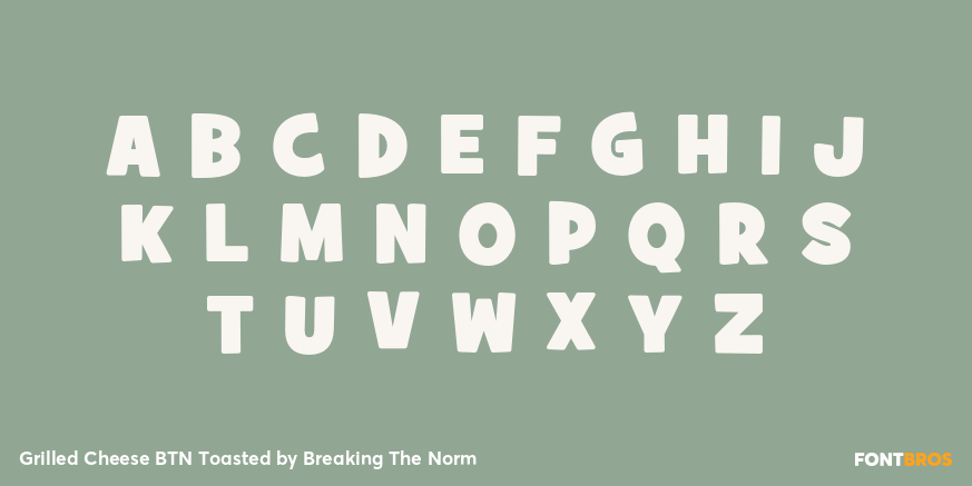 Grilled Cheese BTN Toasted Font Poster #1