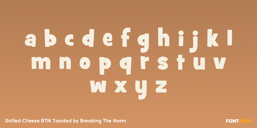 Grilled Cheese BTN Toasted Font Poster #1