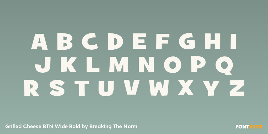 Grilled Cheese BTN Wide Bold Font Poster #2