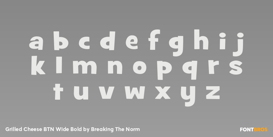 Grilled Cheese BTN Wide Bold Font Poster #3