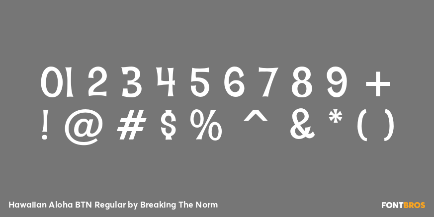 Hawaiian Aloha BTN Regular Font Poster #1