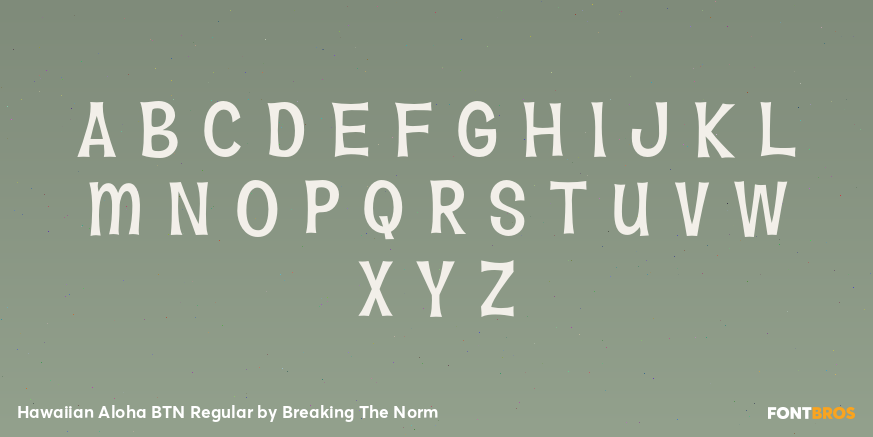 Hawaiian Aloha BTN Regular Font Poster #1