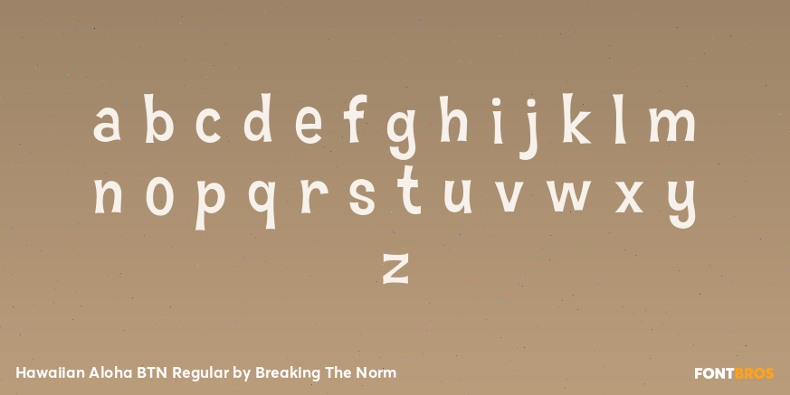 Hawaiian Aloha BTN Regular Font Poster #1