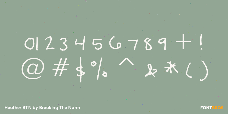 Heather BTN Font Poster #4