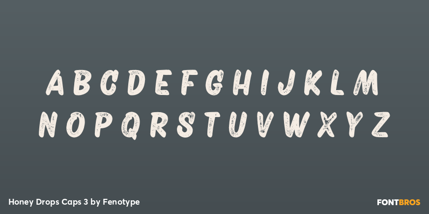 Honey Drops Caps 3 Font Poster #1