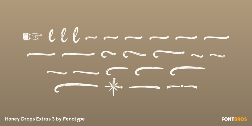 Honey Drops Extras 3 Font Poster #1