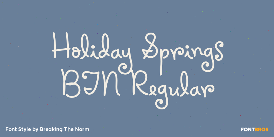 Holiday Springs BTN Regular Font Poster #1