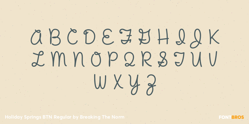 Holiday Springs BTN Regular Font Poster #1