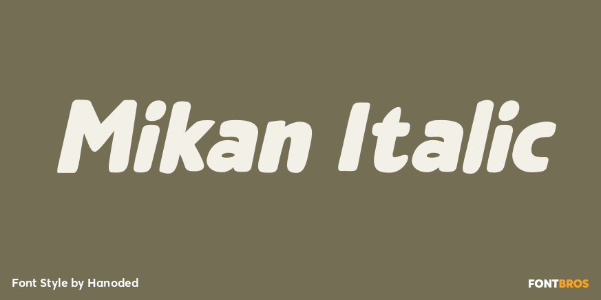 Mikan Italic Font Poster #1