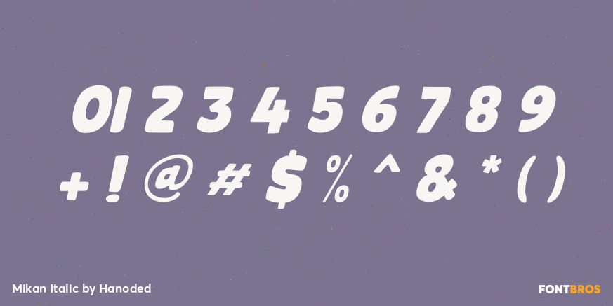 Mikan Italic Font Poster #1