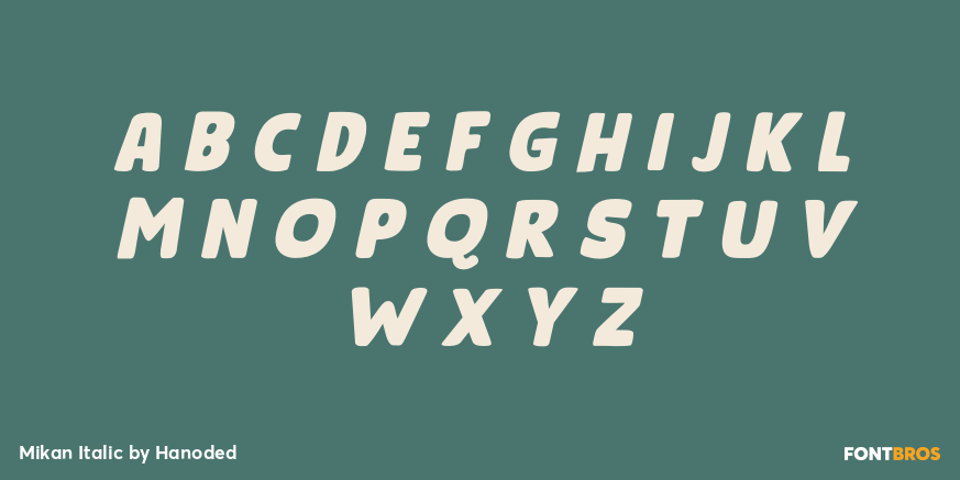 Mikan Italic Font Poster #2