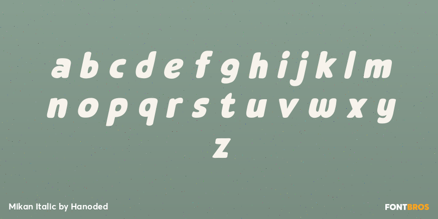 Mikan Italic Font Poster #3