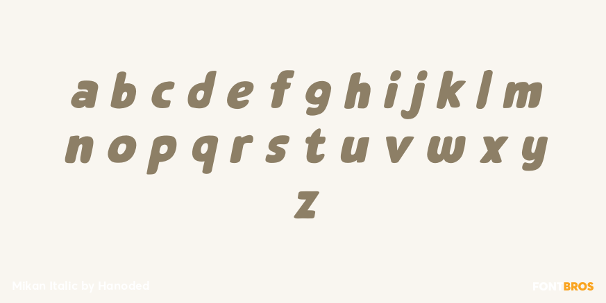 Mikan Italic Font Poster #1