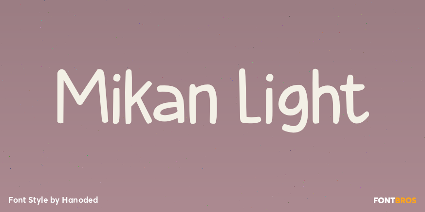 Mikan Light Font Poster #1