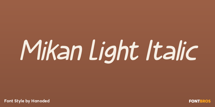 Mikan Light Italic Poster