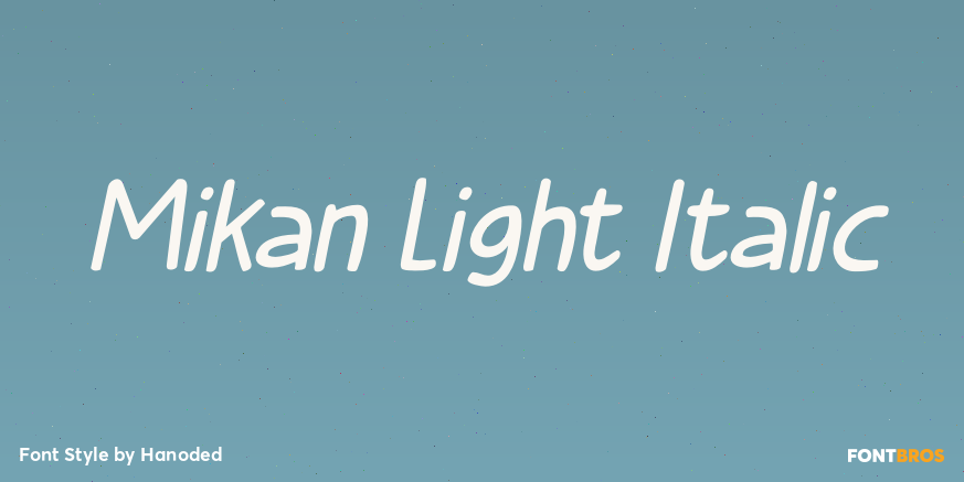 Mikan Light Italic Poster