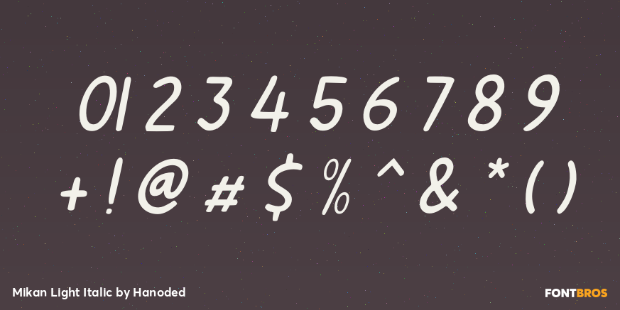 Mikan Light Italic Font Poster #1