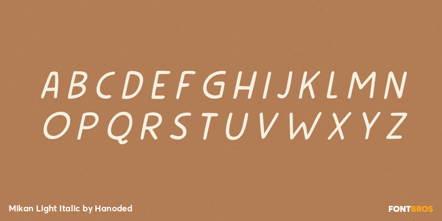 Mikan Light Italic Font Poster #1