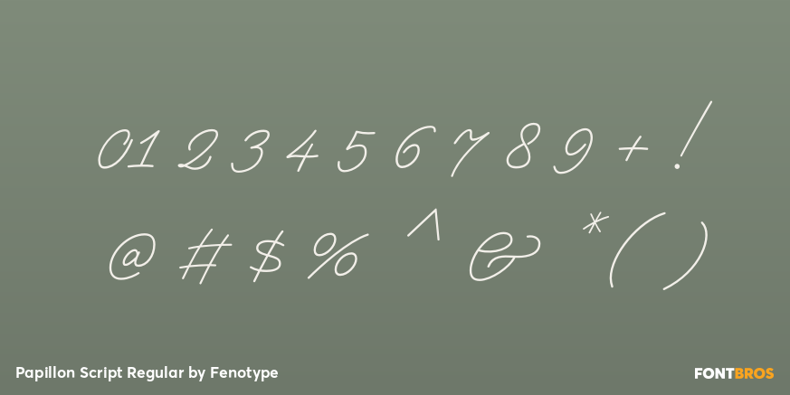 Papillon Script Regular Font Poster #4