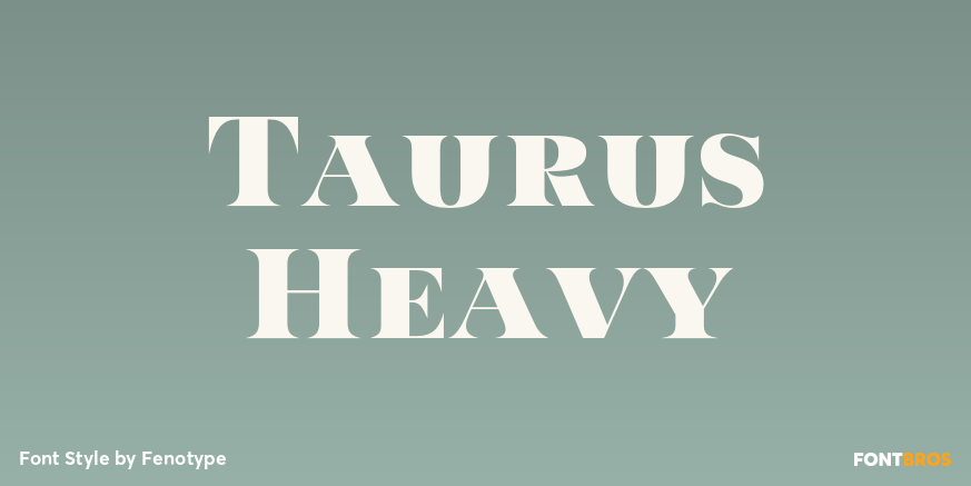 Taurus Heavy Font Poster #1