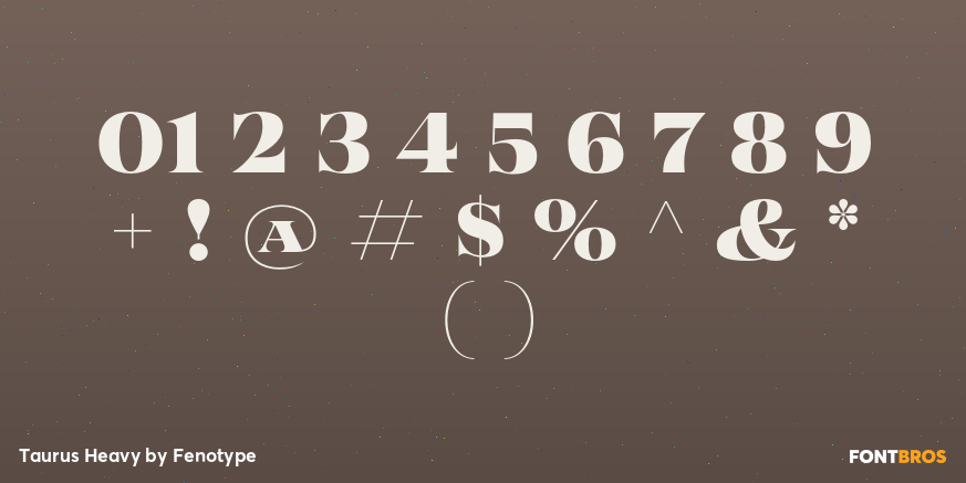 Taurus Heavy Font Poster #4