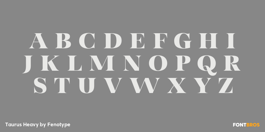 Taurus Heavy Font Poster #1