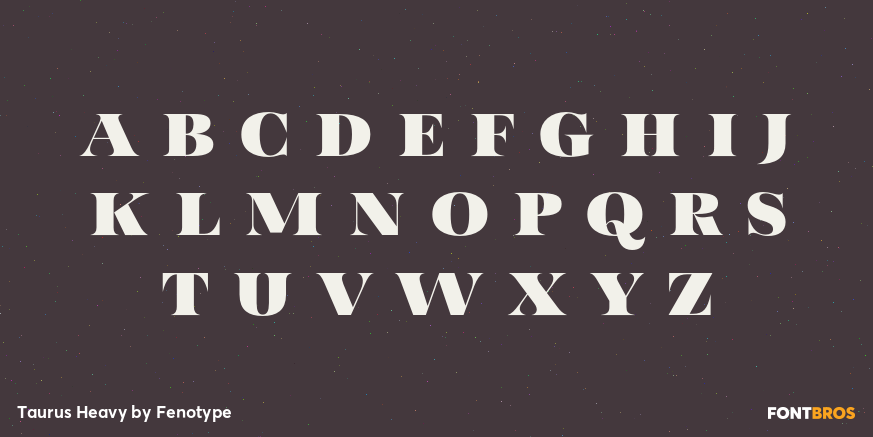Taurus Heavy Font Poster #1