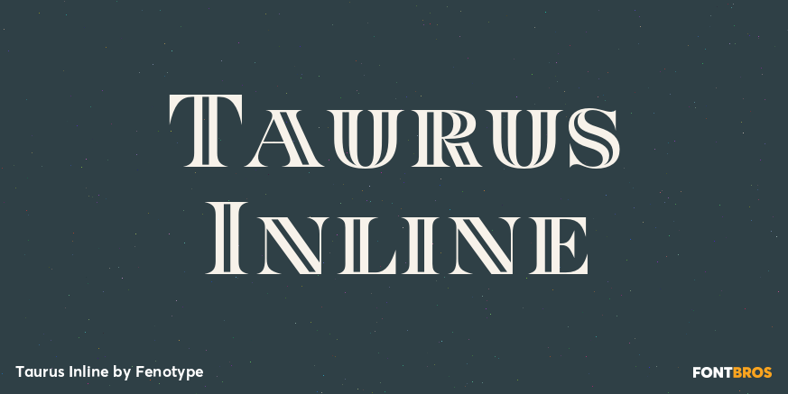 Taurus Inline Font Poster #1