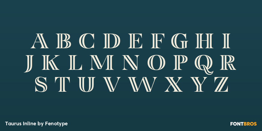 Taurus Inline Font Poster #2