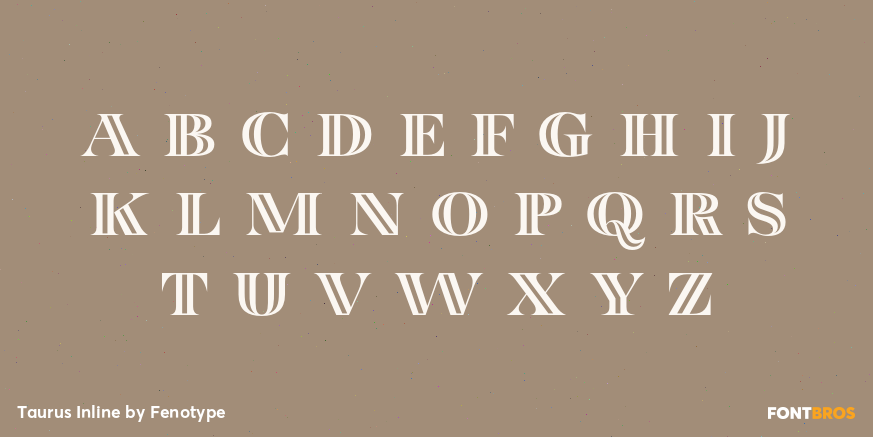 Taurus Inline Font Poster #3