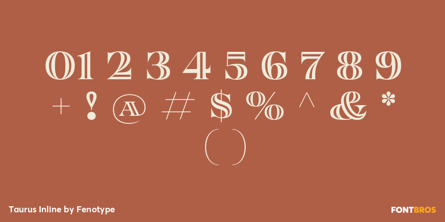 Taurus Inline Font Poster #4