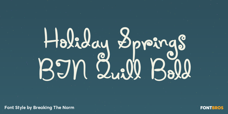 Holiday Springs BTN Quill Bold Font Poster #1