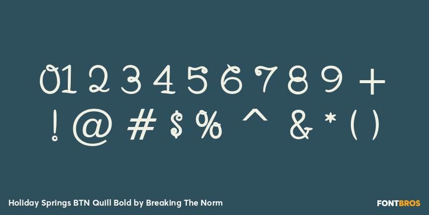 Holiday Springs BTN Quill Bold Font Poster #1