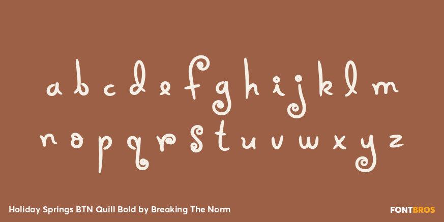 Holiday Springs BTN Quill Bold Font Poster #3
