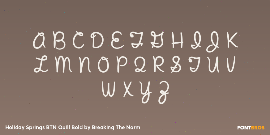 Holiday Springs BTN Quill Bold Font Poster #1