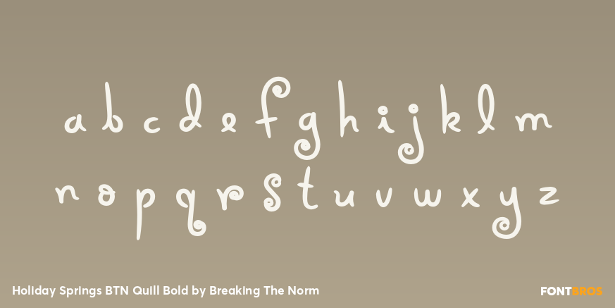 Holiday Springs BTN Quill Bold Font Poster #1