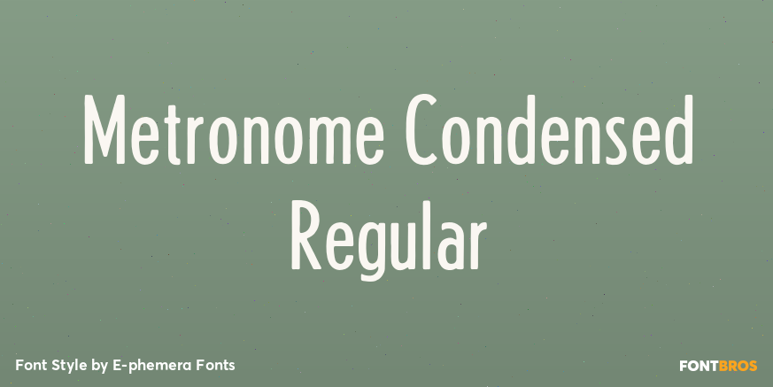 Metronome Condensed Regular Font Poster #1