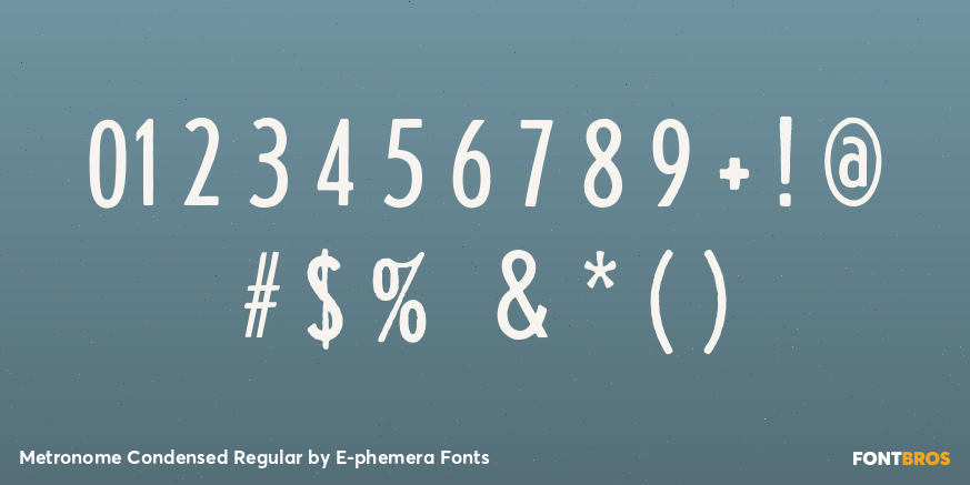 Metronome Condensed Regular Font Poster #1
