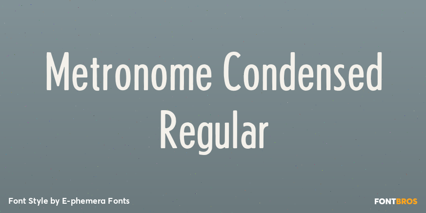 Metronome Condensed Regular Font Poster #1