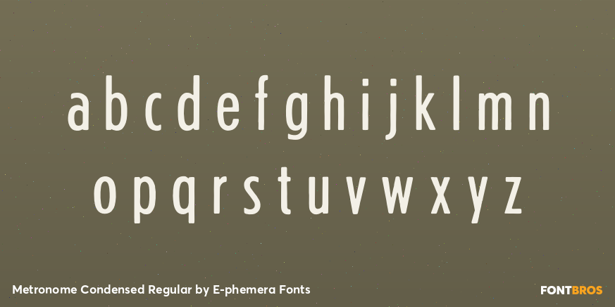 Metronome Condensed Regular Font Poster #3