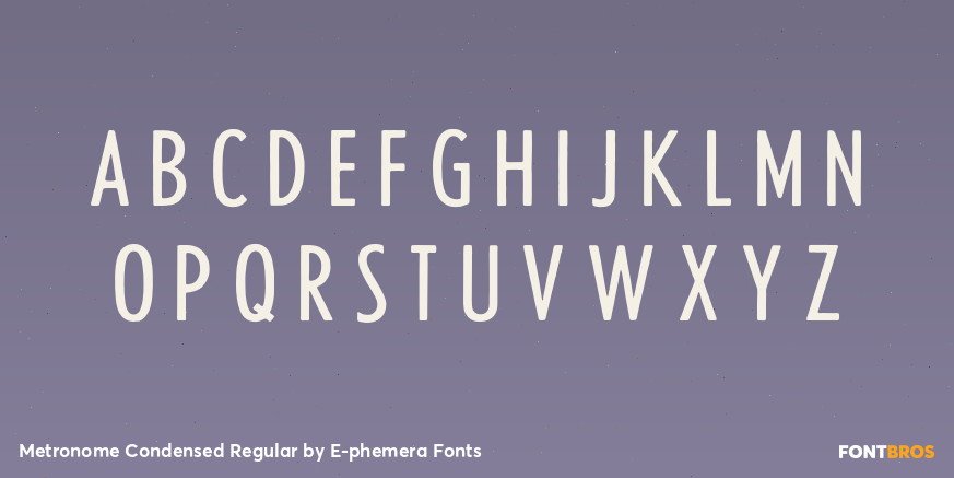 Metronome Condensed Regular Font Poster #1