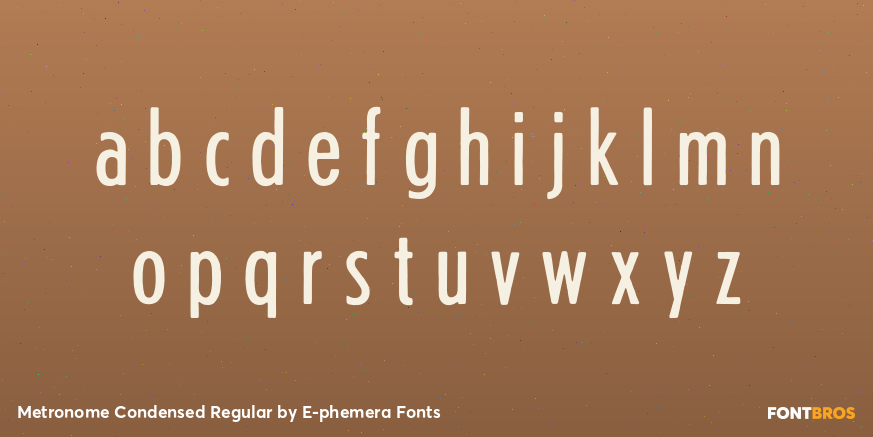 Metronome Condensed Regular Font Poster #1