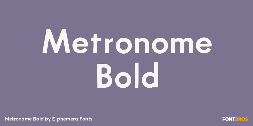 Metronome Bold Font Poster #1